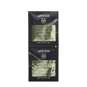 Masca pentru ten gras cu argila verde, 2 x 8 ml, Apivita