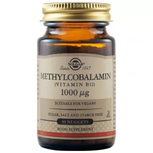 Metilcobalamina Vitamina B12 1000μg, 30 tablete, Solgar