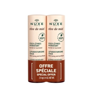 Pachet Balsam stick pentru buze foarte uscate Reve de Miel, 4g+4g, Nuxe