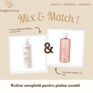 Pachet Cremă emolientă Topialyse 400 ml + Gel de duș Topialyse 1L, SVR