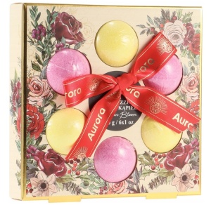 Pachet Sare de baie Flower Bloom, 4 bucati x 100g, Aurora