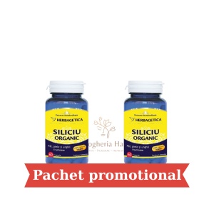 Pachet Siliciu Organic, 60+60 capsule, Herbagetica