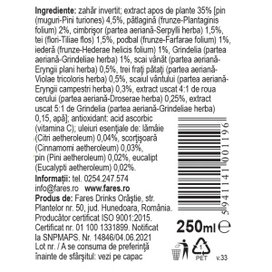 Plantusin sirop, R8, 250 ml, Fares - Img 2