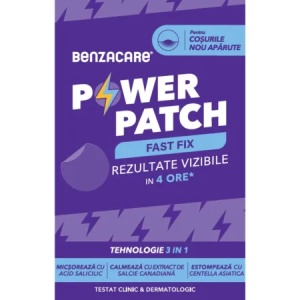 Plasturi Anti-Acnee Power Patch Fast Fix, 36 bucati, Benzacare