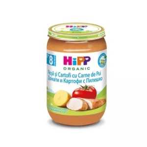 Rosii si cartofi cu carne de pui Bio, 220g, Hipp