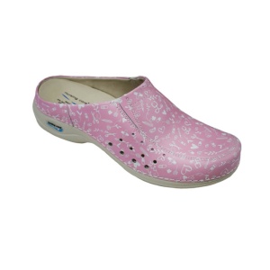 Saboti medicali din piele naturală lavabili Berlin WG4AF66 Enferm Pink, mărimea 38, Nursing Care