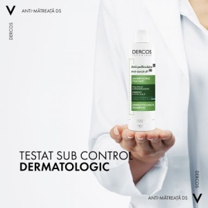 Sampon anti-matreata pentru par normal-gras Dercos, 200 ml, Vichy - Img 10