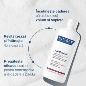 Sampon fortifiant si revitalizant Anaphase+, 200ml, Ducray - Img 4