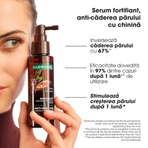 Ser fortifiant intens anti-cădere cu chinină, cafeină și Camu Camu, 100 ml, Klorane - Img 3