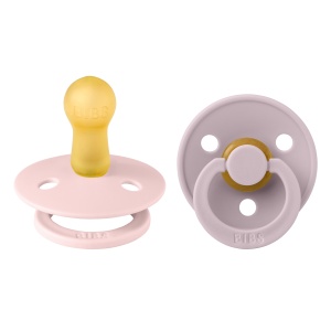 Set 2 Suzete Colour Latex, Tetină Rotundă, 6+ luni, Blossom / Dusky Lilac, 120416 Bibs - Img 2
