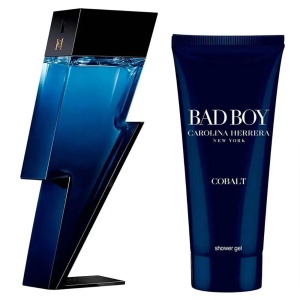 Set Bad Boy Cobalt, Apa de toaleta 100 ml si Gel de dus 100 ml, Carolina Herrera - Img 2