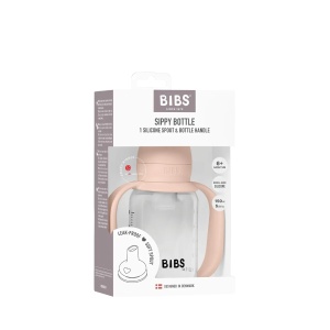 Set Complet Biberon Sippy cu Tetină din Silicon, 150 ml, Blush, Cod: 50211244, Bibs