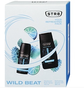 Set Wild Beat, gel de dus 250 ml si deodorant spray 150 ml, STR8