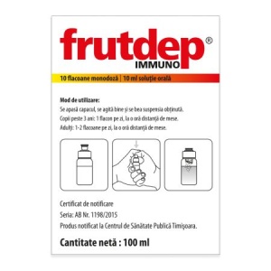 Solutie orala Frutdep Immuno, 10 flacoane, Dr. Phyto - Img 3