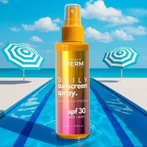 Spray protectie solara UVA/UVB SPF30 Daily Sunscreen, 200 ml, Synergy Therm - Img 2