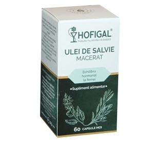 Ulei de salvie macerat, 60 capsule moi, Hofigal