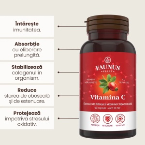 Vitamina C lipozomala cu macese, 90 capsule, Faunus Plant - Img 4