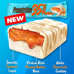 Baton proteic cu Peanut Butter, 55 g, Pro Nutrition - Img 2