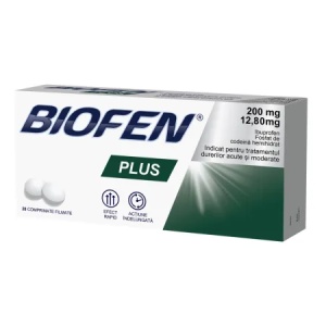 Biofen Plus, 200 mg+12,80 mg, Biofarm
