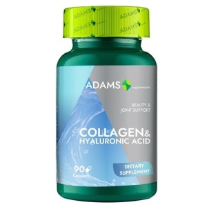 Colagen si Acid Hialuronic, 90 capsule, Adams