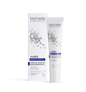 Crema de fata AzeB3 Barrier Protect cu Acid Azelaic 14% și Niacinamidă 6%, 30 ml, Biotrade