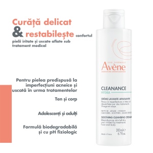 Crema pentru curatarea tenului Cleanance Hydra, 200ml, Avene - Img 2