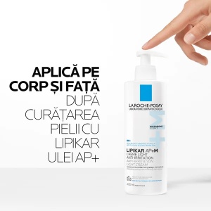 Crema triplu reparatoare cu textura lejera Lipikar Light AP+M, 400 ml, La Roche-Posay - Img 4