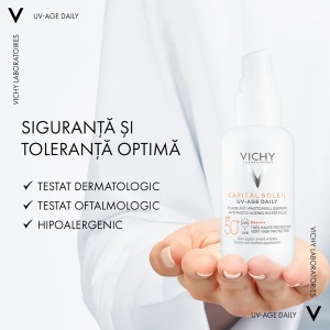 Fluid cu protectie solara SPF 50+ pentru fata Capital Soleil, 40 ml, Vichy - Img 3