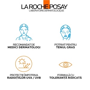 Gel-crema cu protectie solara SPF 50+ pentru fata Anthelios UVmune 400 Oil Control, 50 ml, La Roche-Posay - Img 4