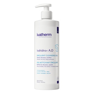 Gel de spalare emolient Ivahidra+ A.D, 450 ml, Ivatherm