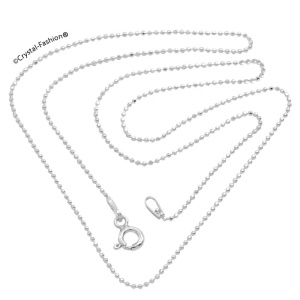 Lantisor de argint cu bilute 8075, Crystal - Img 1