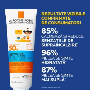 Lapte hidratant cu protectie solara SPF 50+ pentru copii Anthelios UVmune 400 Dermo-Pediatrics, 75 ml, La Roche-Posay - Img 3