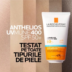 Lapte hidratant pentru fata si corp cu SPF 50+ Anthelios UVMUNE 400, 150 ml, La Roche-Posay - Img 8