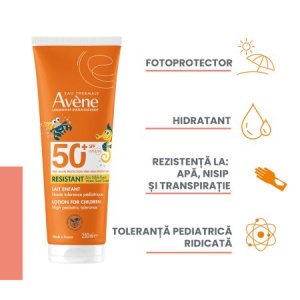 Lotiune cu protectie solara pentru copii SPF50+, 250 ml, Avene - Img 3
