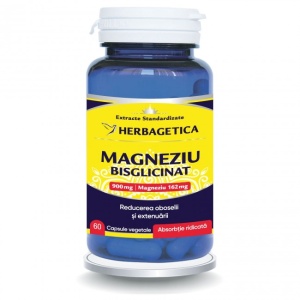 Magneziu Bisglicinat, 60 capsule, Herbagetica