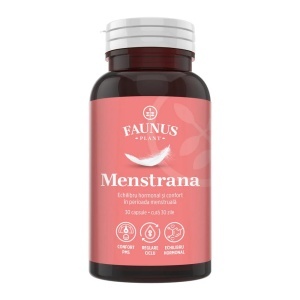 Menstrana, pentru echilibru hormonal si confort în sindromul premenstrual (PMS), 30 capsule, Faunus Plant - Img 2