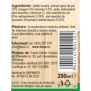 Muguri de Pin sirop, R12, 250 ml, Fares - Img 3