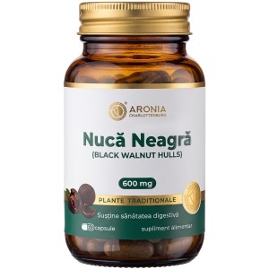 Nucă Neagră Black Walnut Hulls, 600 mg, 60 capsule, Aronia Charlottenburg