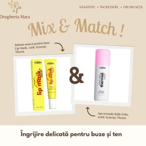 Pachet Balsam de buze Lip Mask 15 ml + Apă termală Băile Felix 50 ml, Synergy Therm