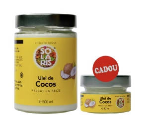 Pachet Ulei de cocos, 500ml + 40ml, Solaris