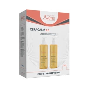 Pachet Ulei de curatare XeraCalm AD, 400ml, 2 bucati, Avene