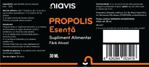 Propolis Esenta Fara Alcool, 30 ml, Niavis - Img 2