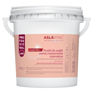 Pudră de argilă pentru tratamente cosmetice, 750 g, Aslavital