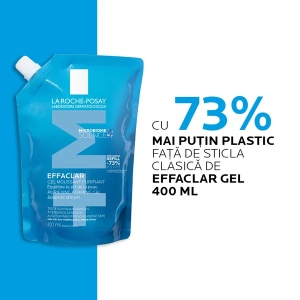 Rezerva Gel spumant de curatare purifiant pentru ten gras cu tendinta acneica Effaclar +M, 400 ml, La Roche-Posay - Img 3