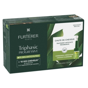 Ser regenerator impotriva caderii parului Triphasic Progressive, 8 flacoane, Rene Furterer