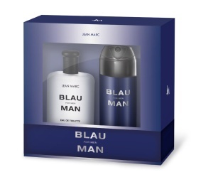 Set pentru barbati Blau Man apa de toaleta 100 ml + deodorant spray 150 ml, Jean Marc