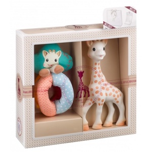 Set Sophiesticat cu Zornăitoare Girafa Sophie, +0 luni, Vulli