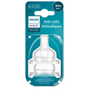 Set tetine cu debit mediu pentru +3 luni Classic SCY763/02, 2 bucati, Philips Avent