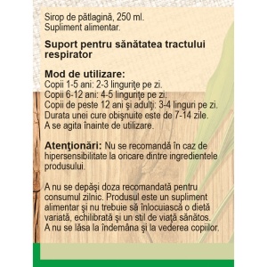 Sirop Patlagina, R10, 250 ml, Fares - Img 2