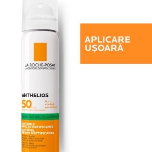 Spray invizibil matifiant cu protectie solara SPF 50 pentru fata Anthelios, 75 ml, La Roche-Posay - Img 2